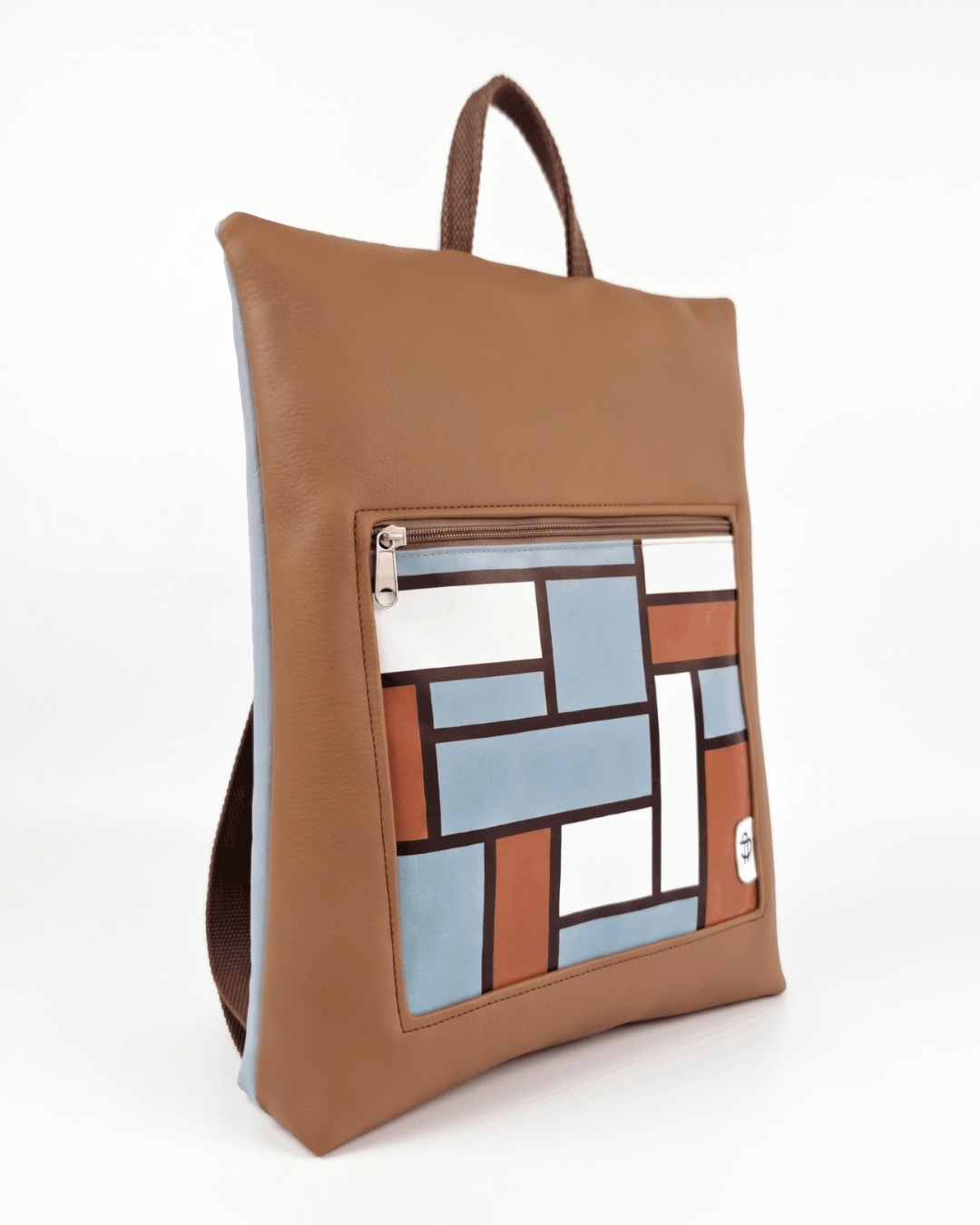 Mochila Antirrobo PULSO | Marrón y Menta cristina-alba-mochila-mujer-antirrobo-115