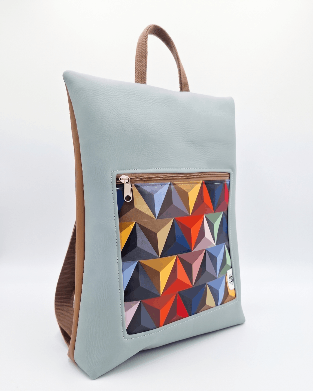 Mochila Antirrobo IRIS | Menta y Marrón cristina-alba-mochila-mujer-antirrobo-121