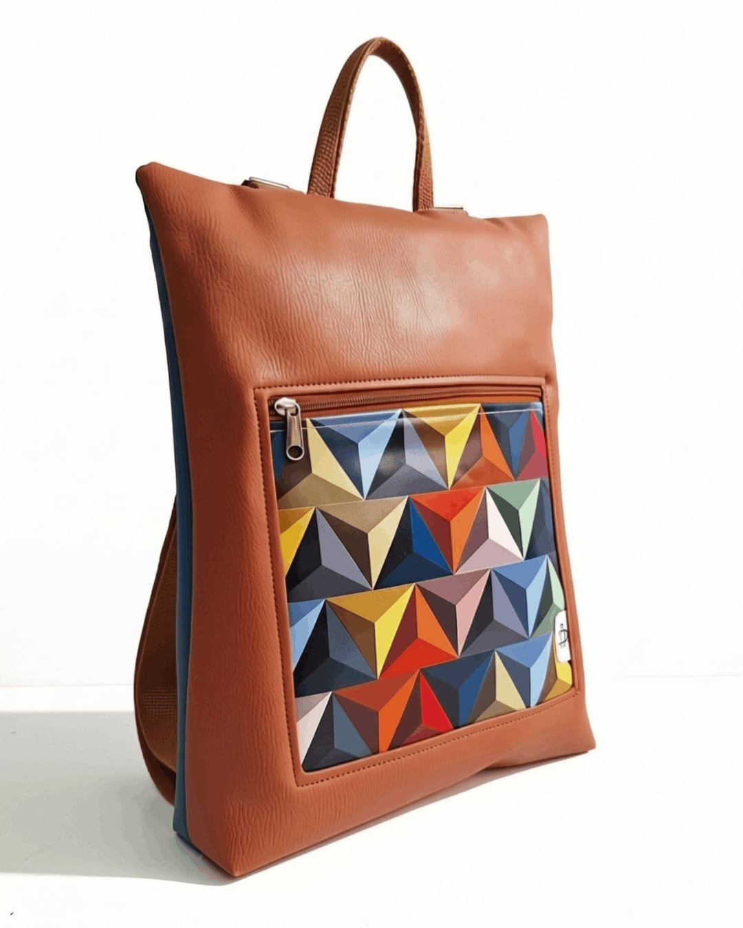 Mochila Antirrobo IRIS | Terracota y Azul Báltico cristina-alba-mochila-mujer-antirrobo-47