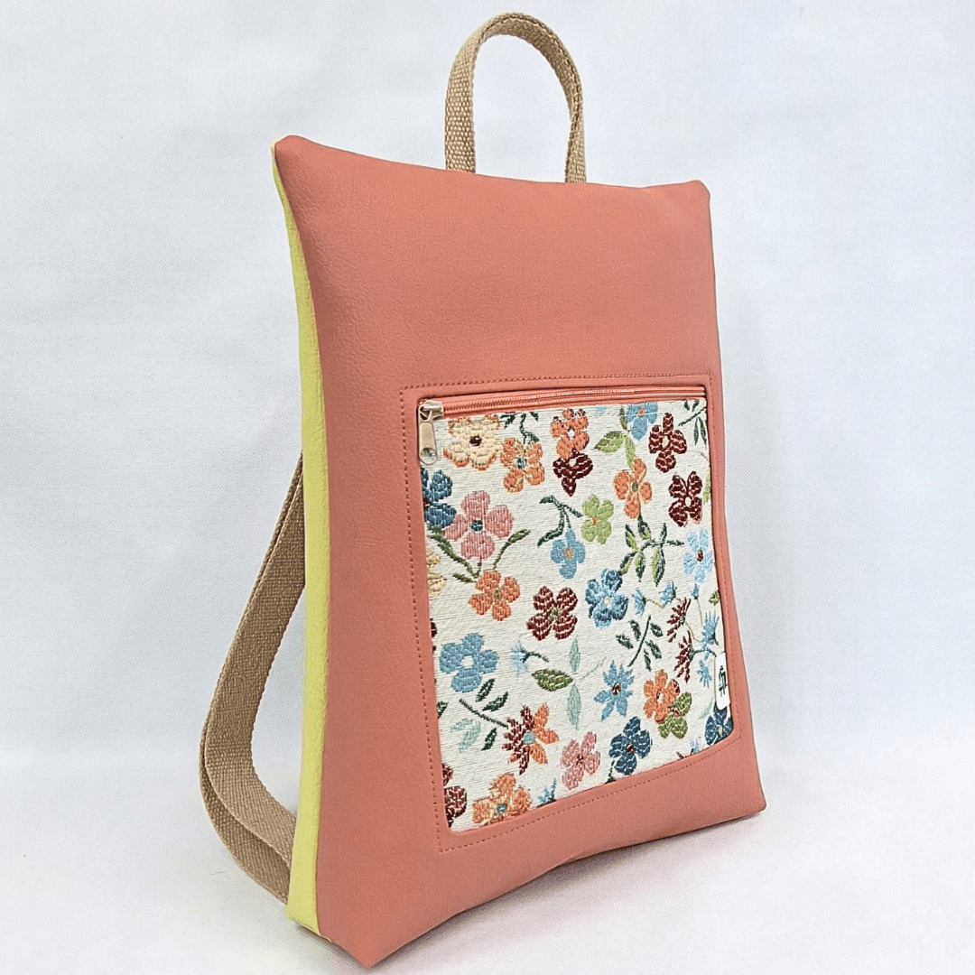 mochila-antirrobo-mujer-primavera-salmon-amarillo-estampado-cristina-alba